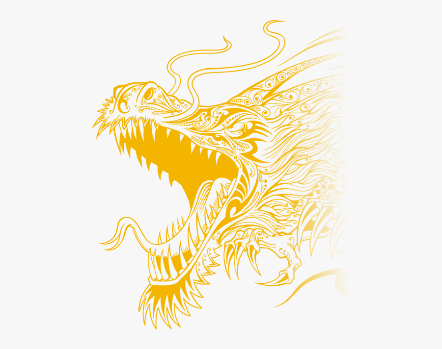 Black And White Dragon Mural, Transparent Clipart
