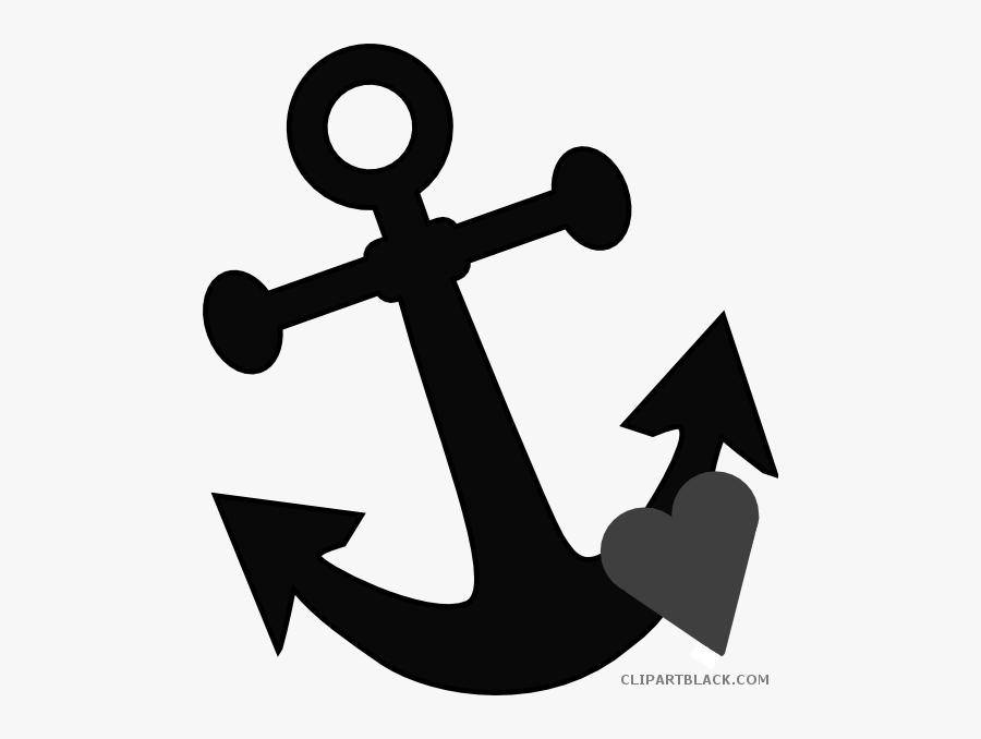 Grayscale Anchor Tools Free Black White Clipart Images - Nautical Anchor Clipart Png, Transparent Clipart