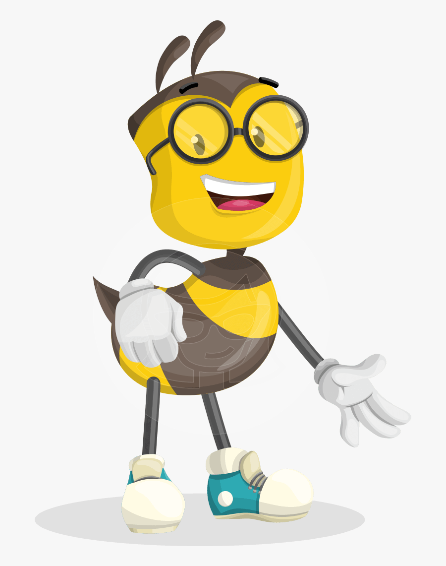 School Bee Cartoon Vector Character Aka Shelbee Sting - Cartoon Pictures Of Saving Energy, Transparent Clipart