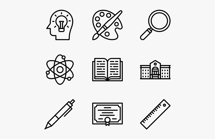 Education - Icons For Classroom, Transparent Clipart
