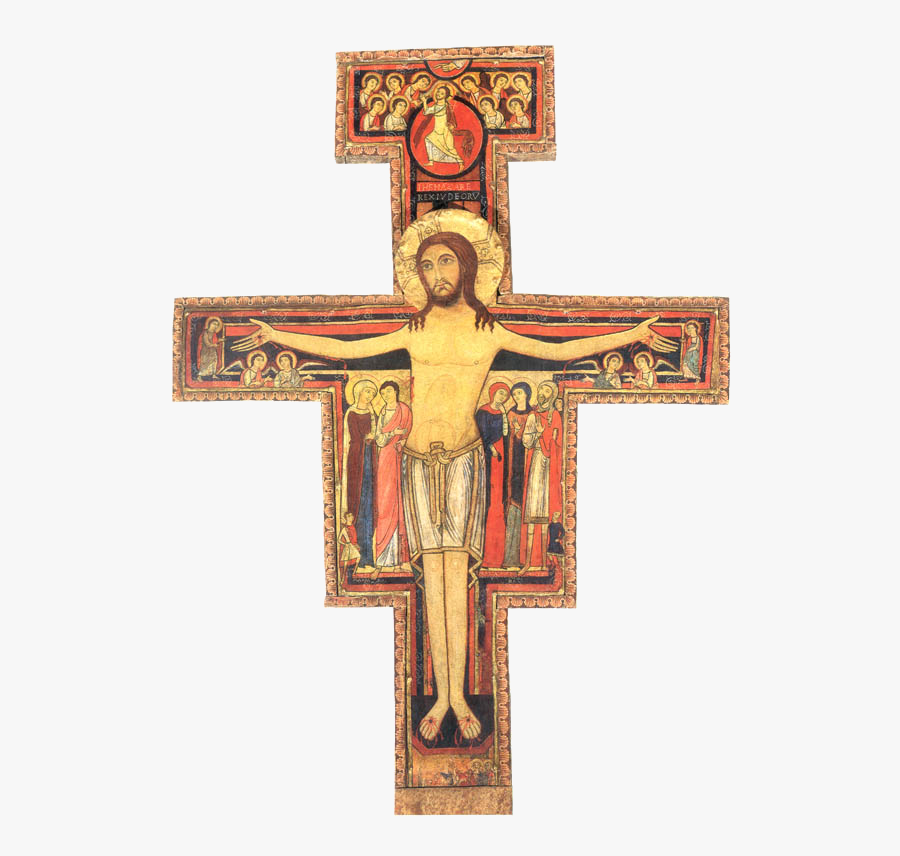 San Damiano Cross - Franciscan Station Of The Cross, Transparent Clipart