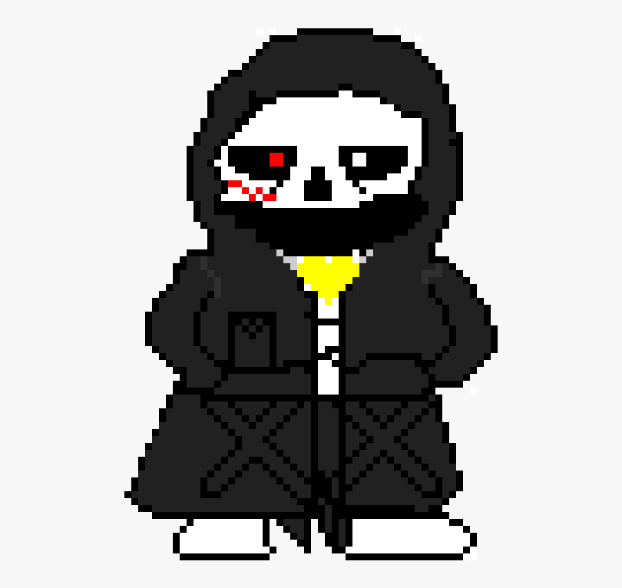 Cross Sans In A Cloak - Cloak Pixel Art, Transparent Clipart