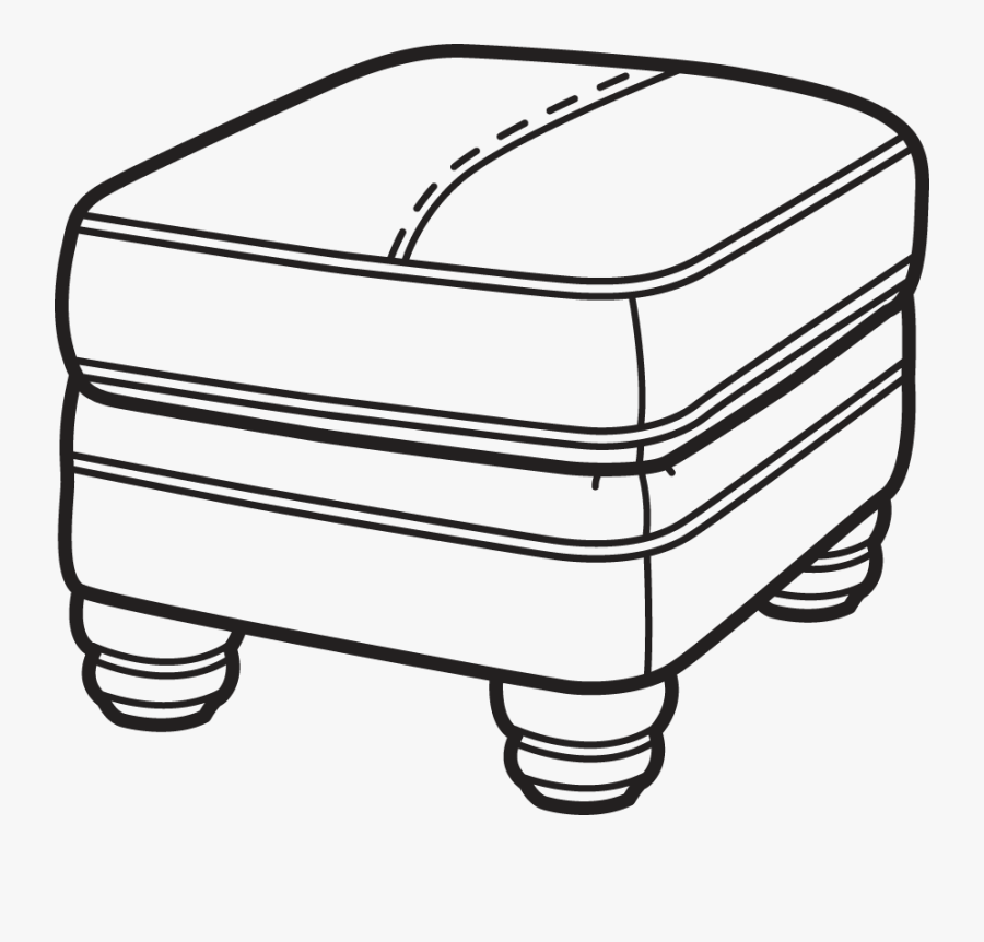 Flexsteel Bay Bridge Nuvo Ottoman Without Nailhead - Dirt Bike Helmet Clip Art, Transparent Clipart