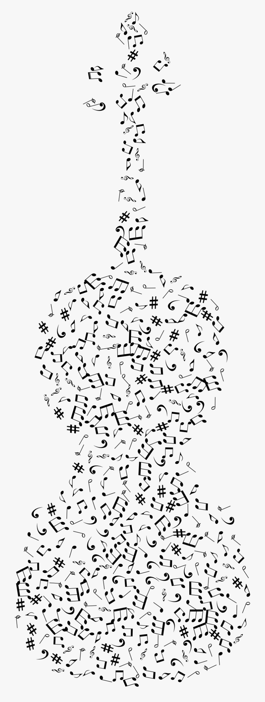 Musical Violin Clip Arts - Violin And Music Notes Art Png Transparent, Transparent Clipart