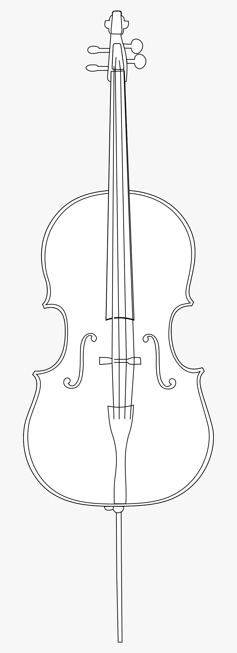 Clipart - Cello Silhouette Clip Art, Transparent Clipart
