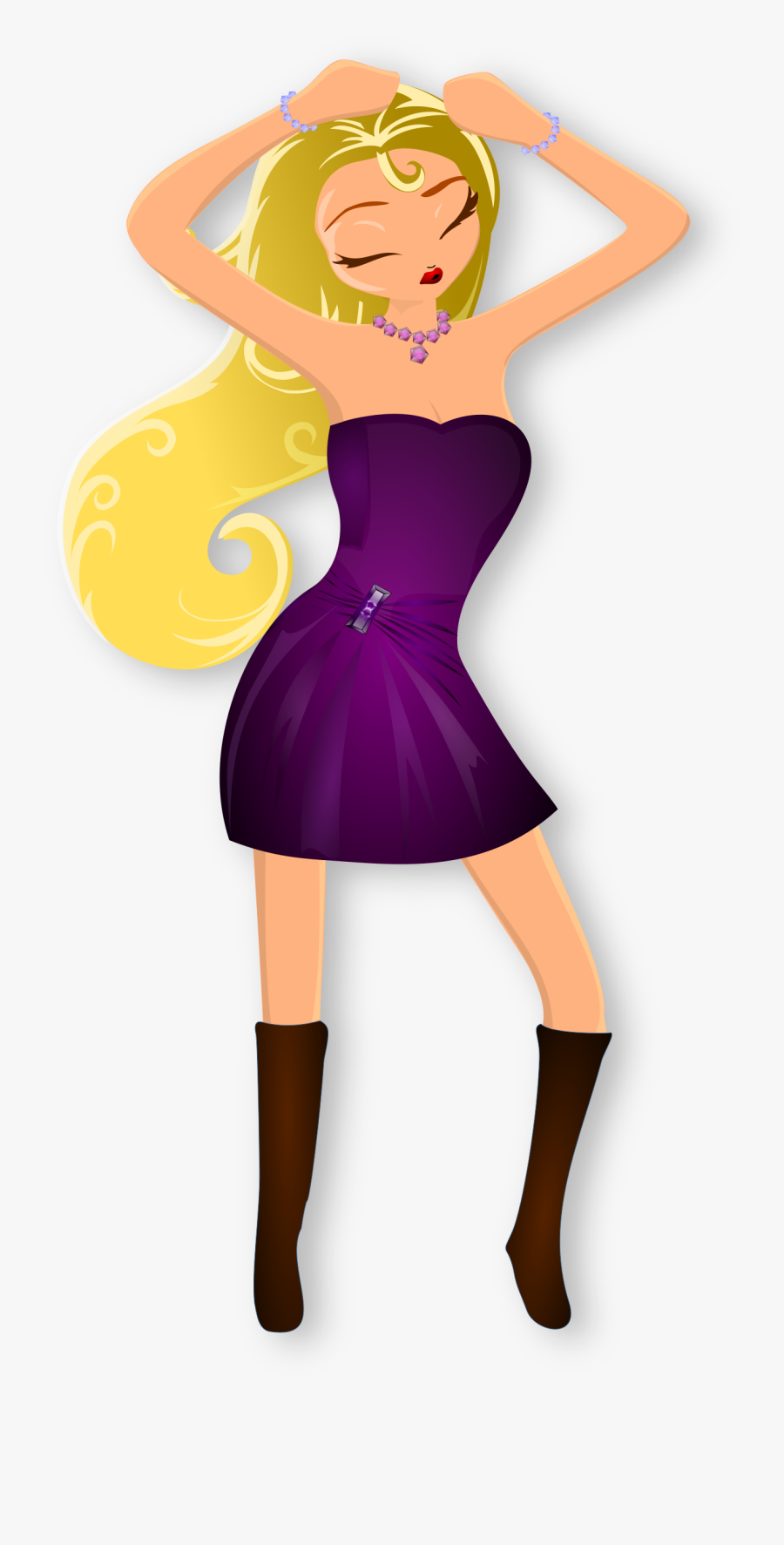 Royalty Free Girl Dancing Clipart - Clipart Lady Dancing, Transparent Clipart