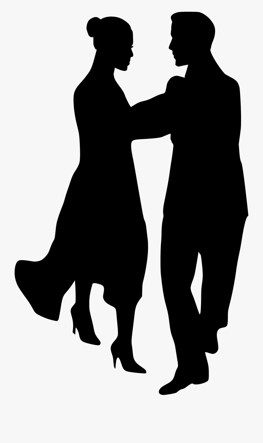 14 Cliparts For Free - Silhouette Transparent Prom Png, Transparent Clipart