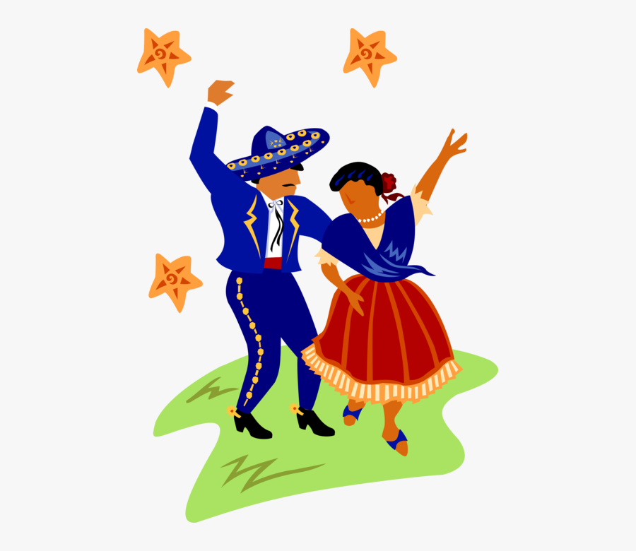 Clipart Black And White Stock Hat Dance Jarabe Tapat - Transparent Mexican Dance Clipart, Transparent Clipart