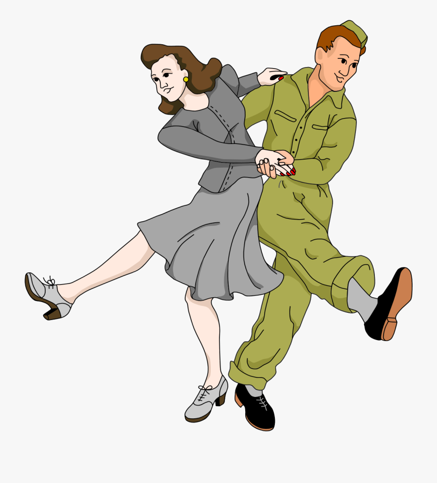 1940s Dancing Clipart, Transparent Clipart