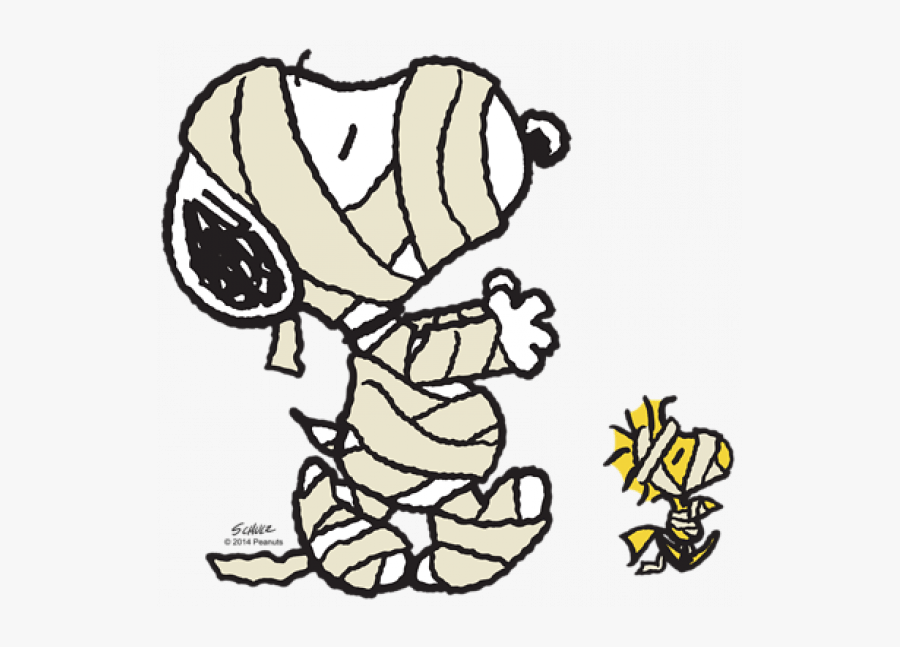 Mummy Snoopy And Woodstock - Snoopy And Woodstock Halloween, Transparent Clipart
