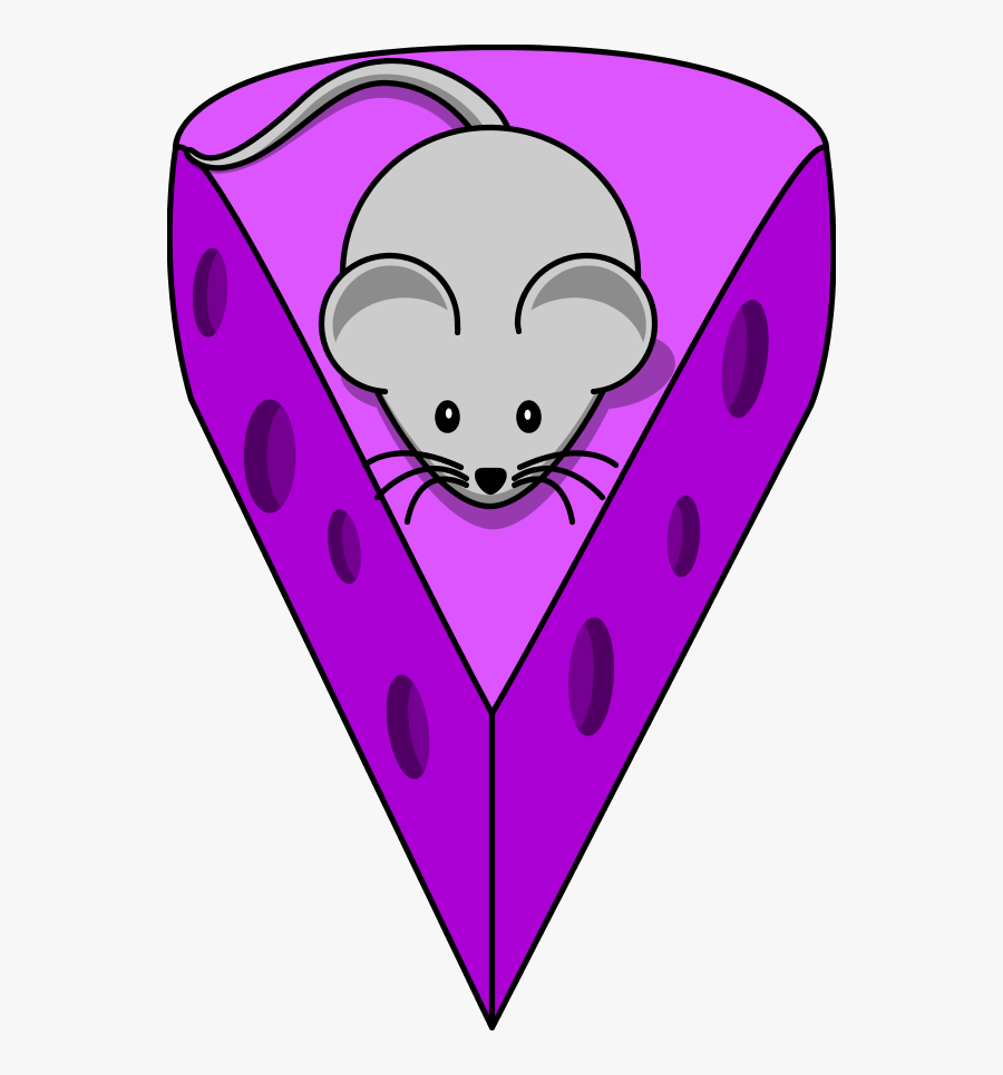 Cartoon Mouse On Top Of A Cheese - Cartoon Mouse, Transparent Clipart