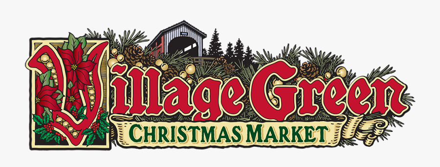 Village Green Christmas Market - Illustration, Transparent Clipart