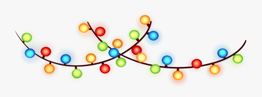 Line,clip Art,graphics - Transparent Background Christmas Lights Png, Transparent Clipart