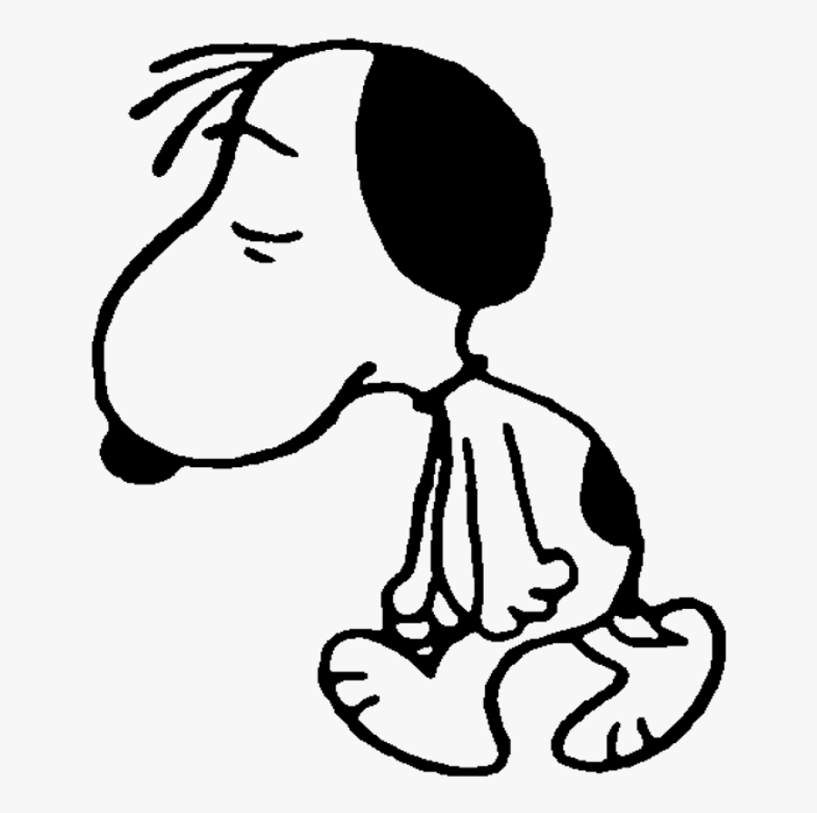 Outlinesnoopy Feeling Sadpng Image Trans - Snoopy Sad, Transparent Clipart