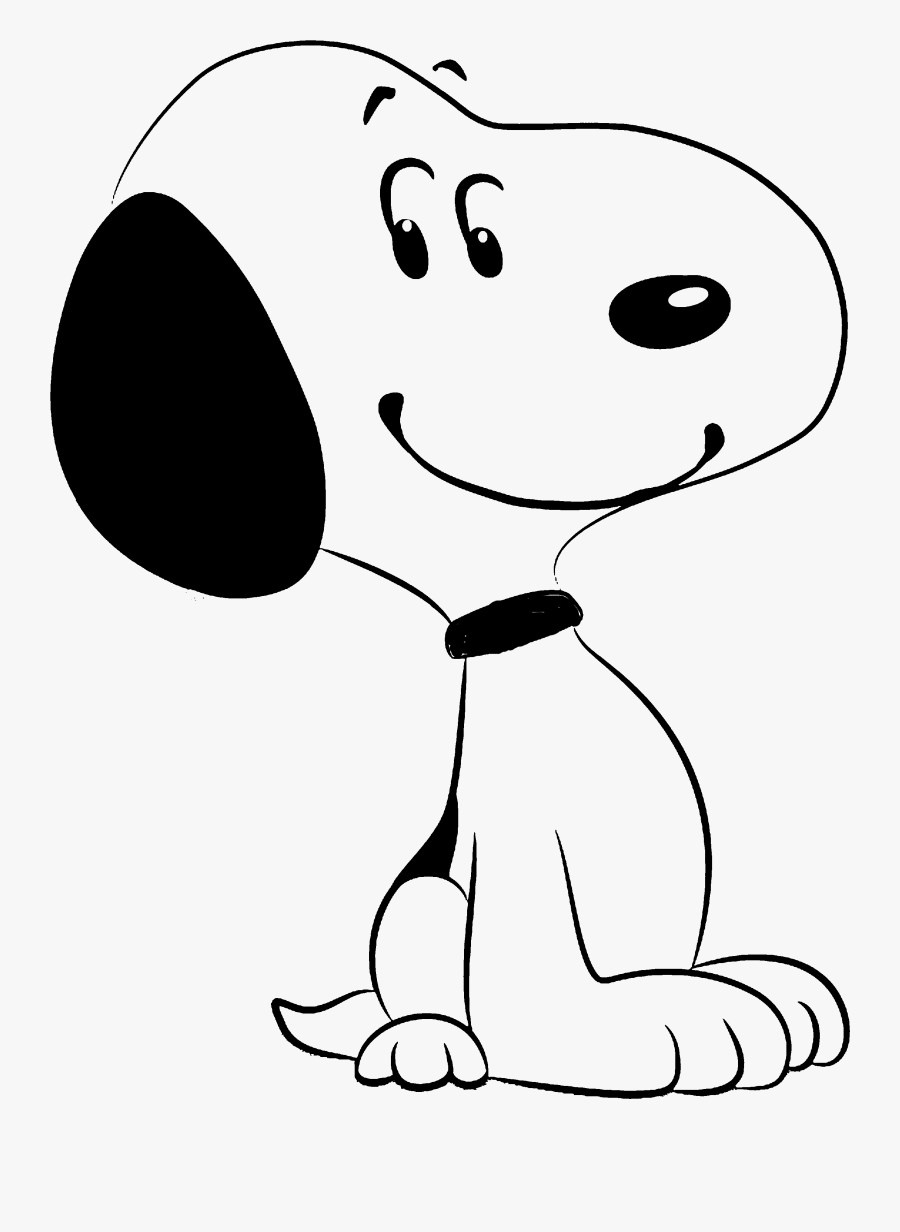 Snoopy Drawing Transparent Png Clipart Free Download - Snoopy Vector Black And White, Transparent Clipart
