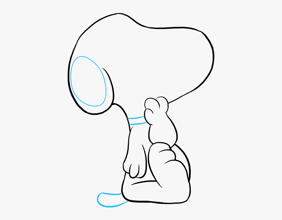 How To Draw Snoopy - Line Art, Transparent Clipart
