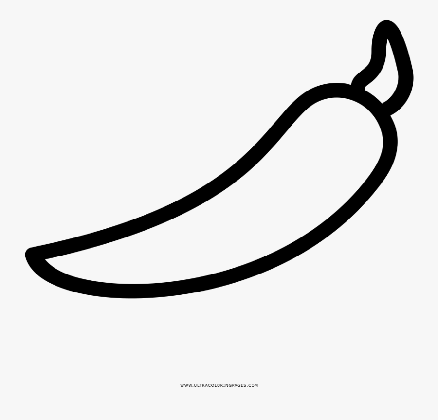 Chili Pepper Coloring Page - Cómo Dibujar Un Ají, Transparent Clipart