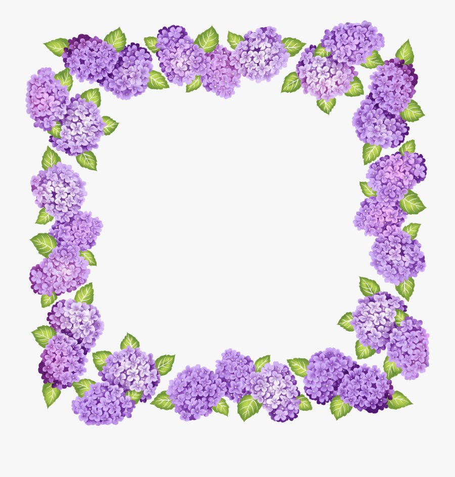 Purple Frame Clip Art Png Clipart - Purple Frame Png Hd Floral, Transparent Clipart