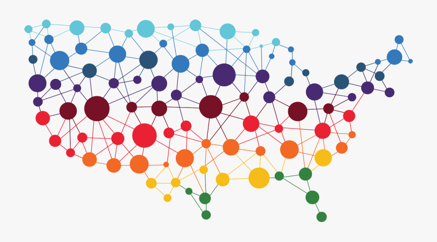 Pin Quiz Clip Art - Us Map With Arrows, Transparent Clipart