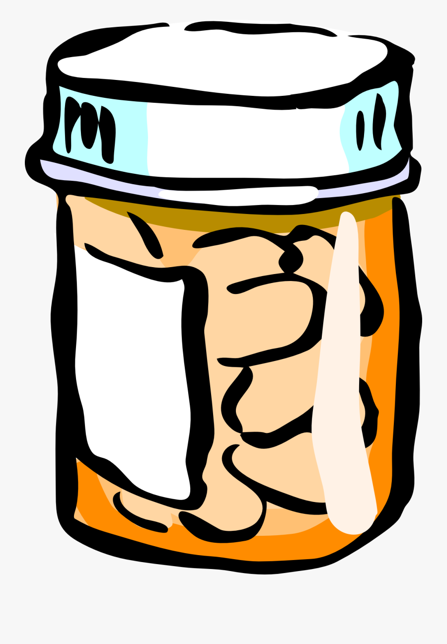 Transparent Medicine Bottle Png - Cartoon Pill Bottle Transparent Background, Transparent Clipart