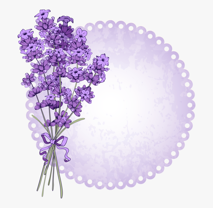 Clip Art Floral Vintage Background With - Vintage Lavender Background, Transparent Clipart