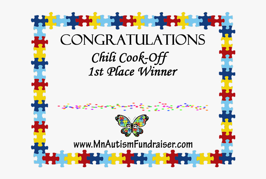Chili Clipart 1st Place - Autism Vector, Transparent Clipart