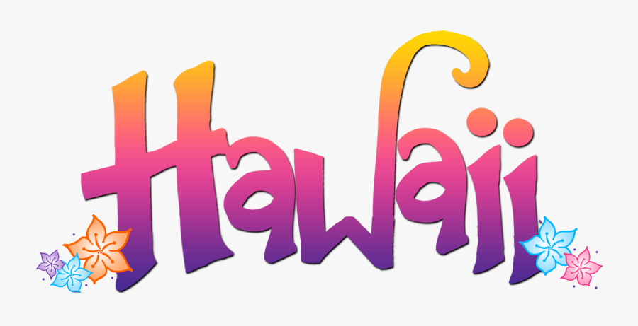 Hawaii - Hawaii In Bubble Writing, Transparent Clipart