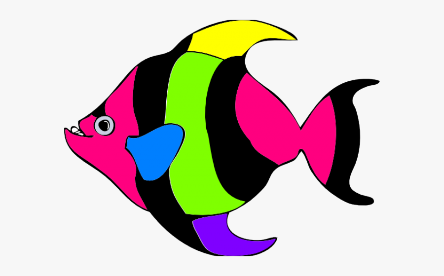 Fish Bowl Clipart Colorful Fish - Tropical Fish Clip Art, Transparent Clipart