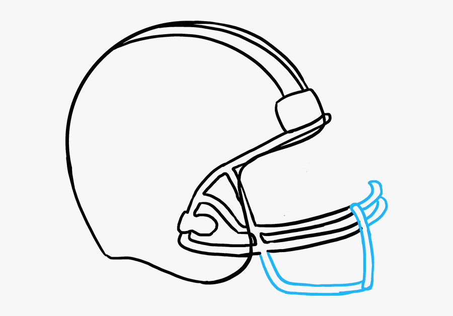 How To Draw Football Helmet - Football Helmets Drawings, Transparent Clipart