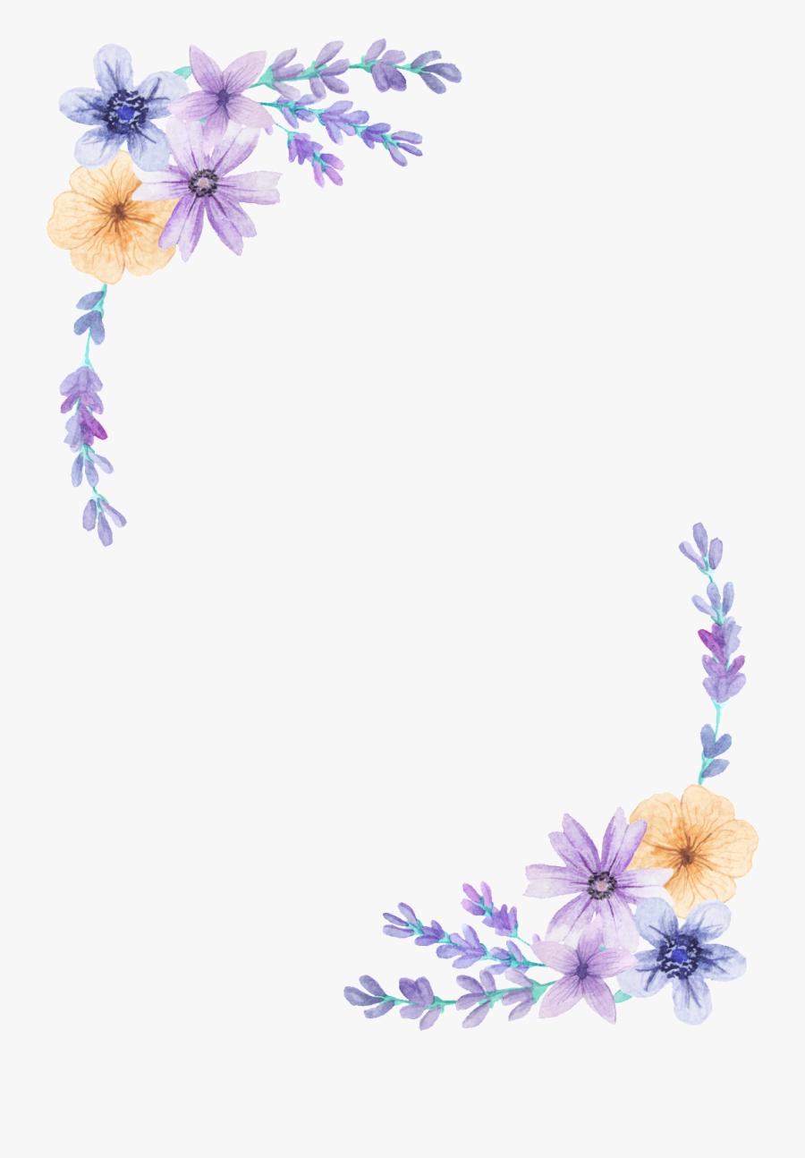 Transparent Purple Border Clipart - Purple Flower Border Clipart, Transparent Clipart