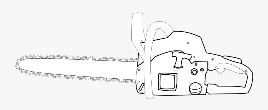 White Chainsaw - Chain Saw Coloring Pages, Transparent Clipart