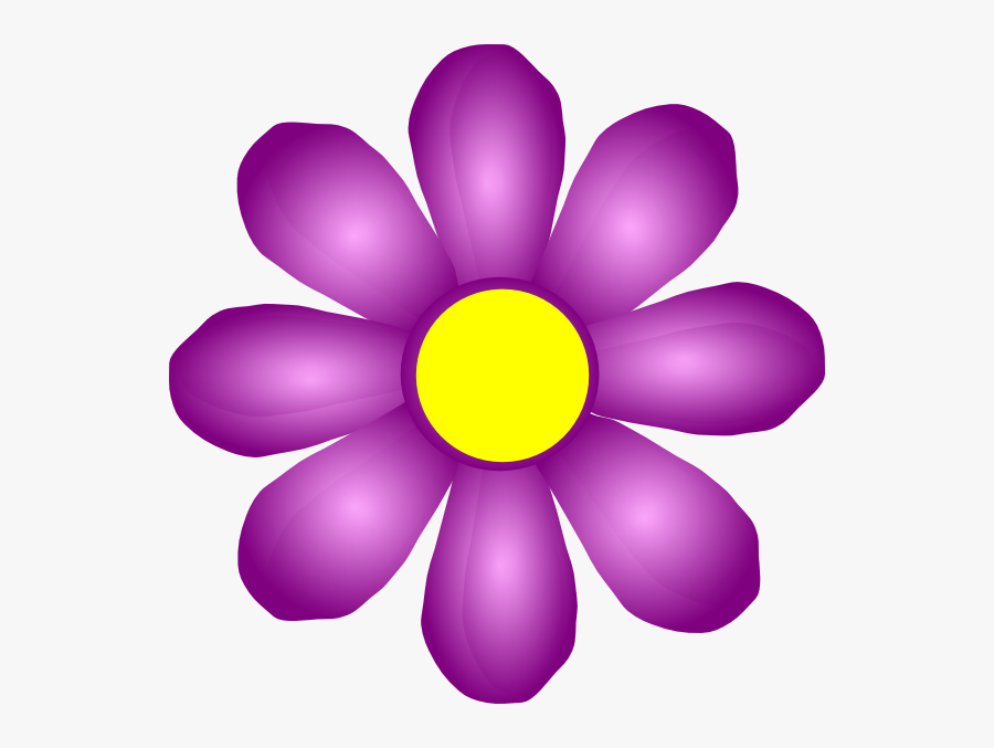 Violet Purple Flower Clip Art Cliparts - Flower Clipart Violet, Transparent Clipart