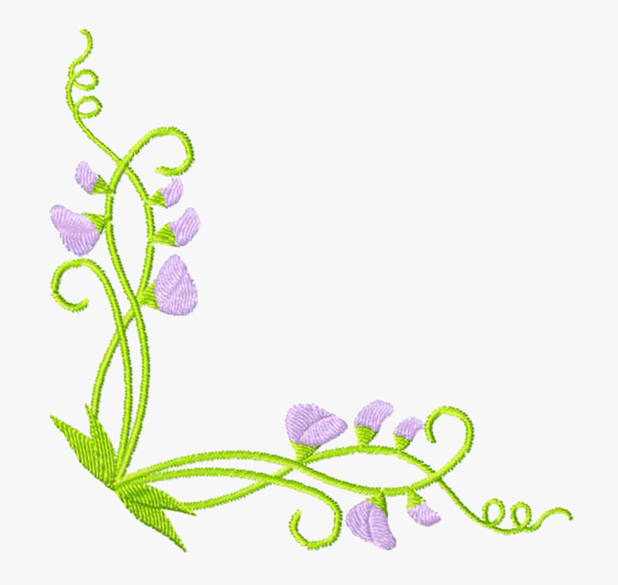 Flower Borders And Frames Clipart - Simple Designs Of Flowers For Borders, Transparent Clipart