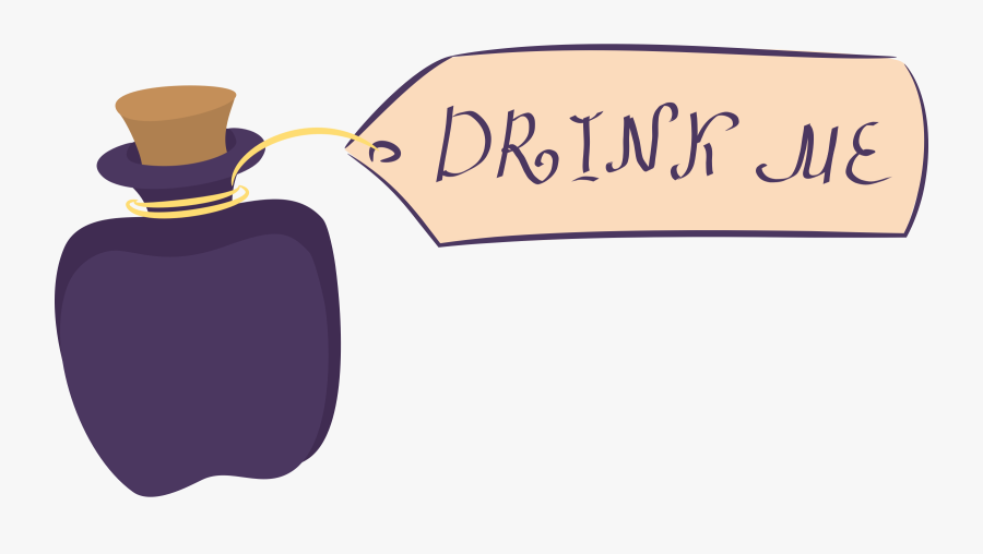 Drink Me Bottle - Alice In Wonderland Vector Png, Transparent Clipart