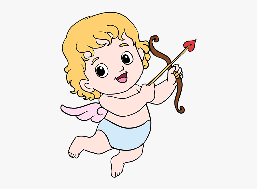 Clip Art How To Draw Really - Easy Drawing Of Cupid, Transparent Clipart