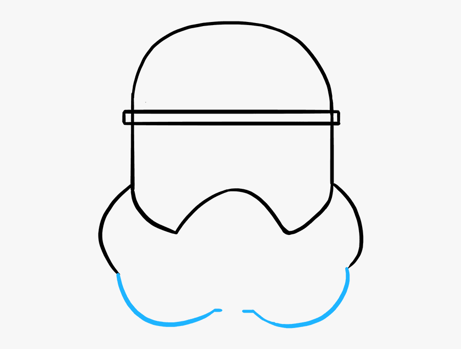 How To Draw Stormtrooper Helmet - Line Art, Transparent Clipart