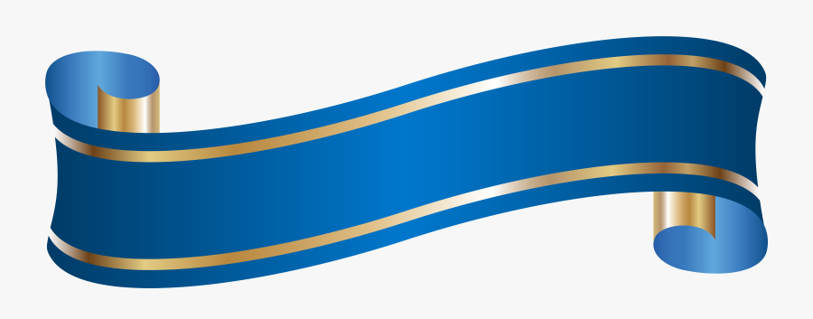Elegant Banner Blue Png, Transparent Clipart