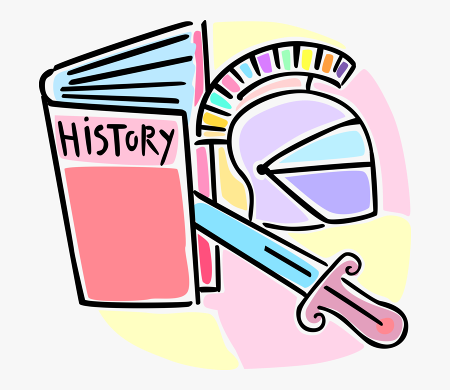Vector Illustration Of School History Class Textbook - History Clipart, Transparent Clipart