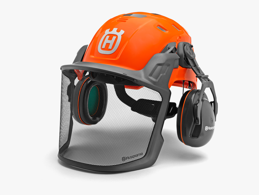 Chainsaw Clipart Tree Cutter - Husqvarna Chainsaw Helmet, Transparent Clipart
