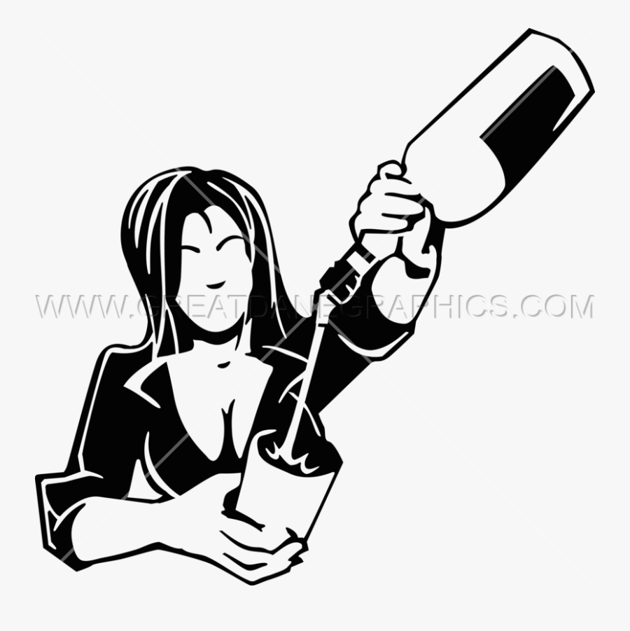 Clip Art Bartender Clipart - Female Bartender Transparent, Transparent Clipart