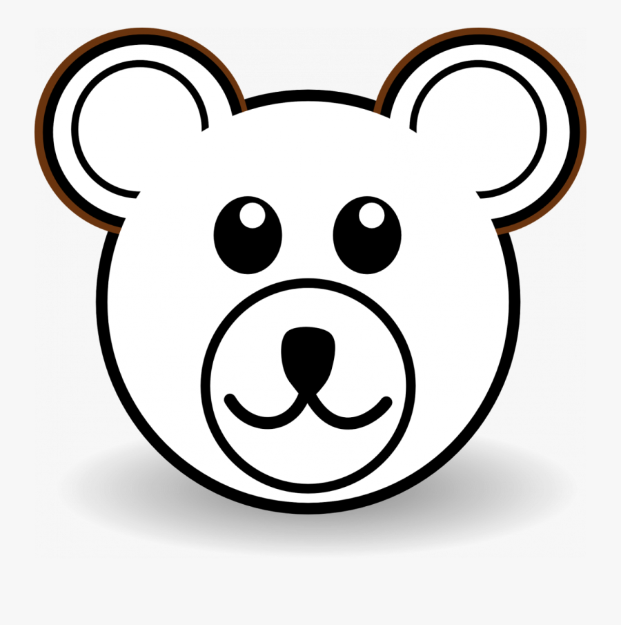 Teddy Bear Face Coloring Page, Transparent Clipart