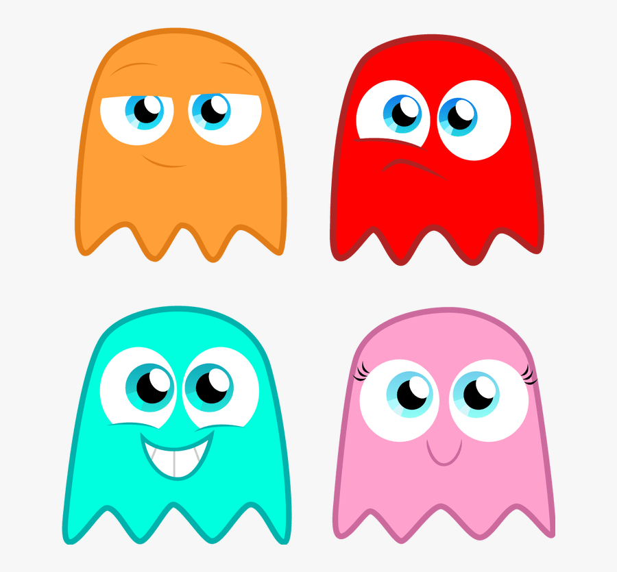 Transparent Pac Man Png - Cartoon Pac Man Ghosts, Transparent Clipart