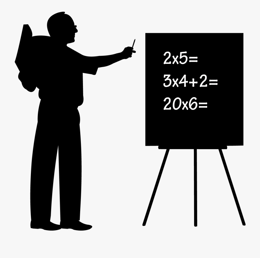 Silhouette People Teaching, Transparent Clipart