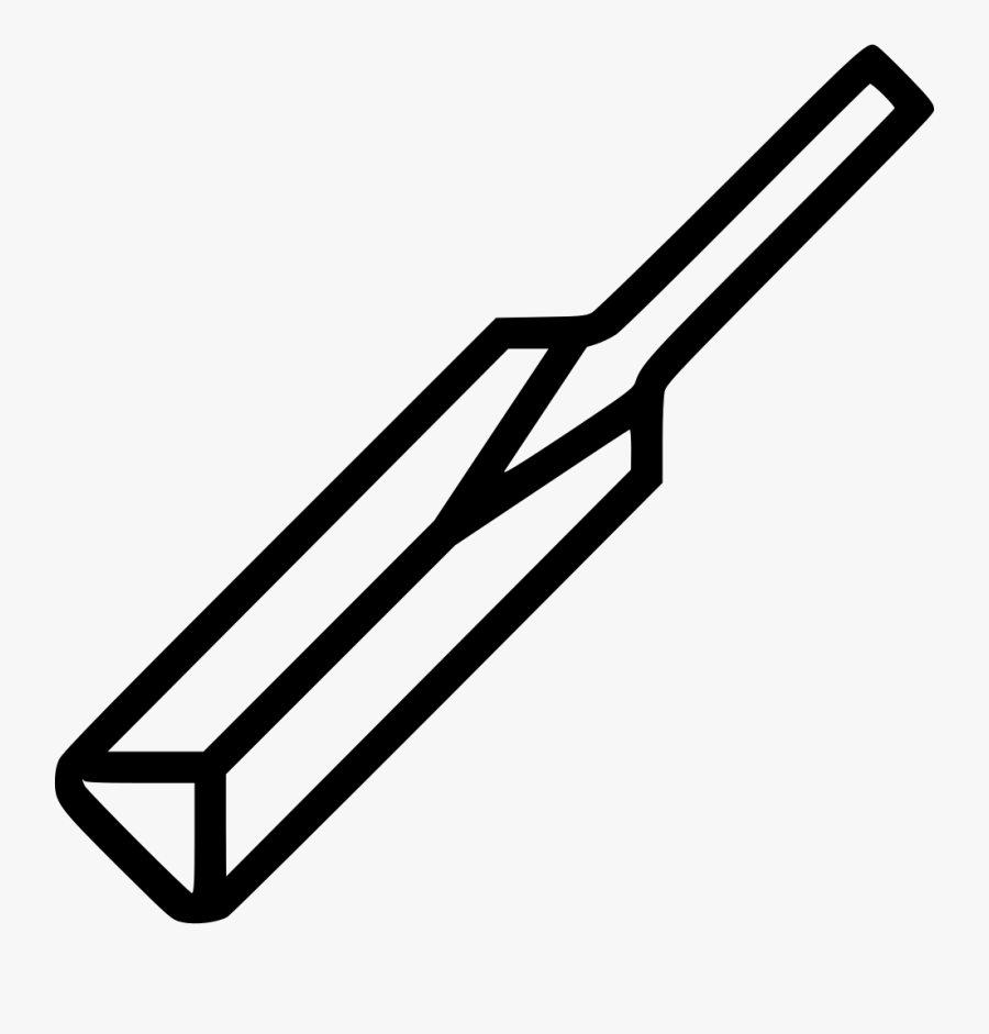 Cricket Bat Sports Comments - Out Line Picture Of Bat, Transparent Clipart