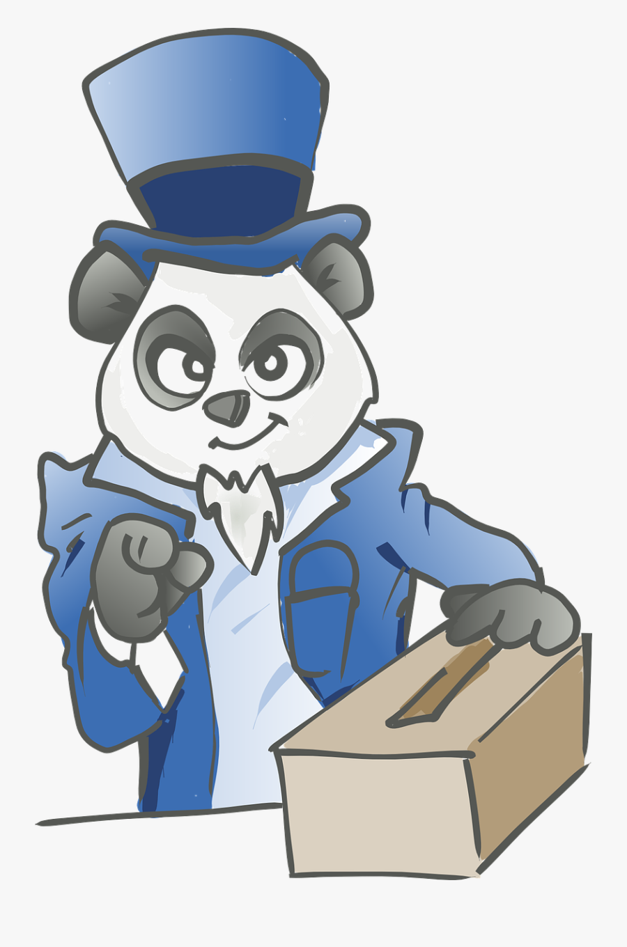Human Behavior,art,cartoon - Panda Vote, Transparent Clipart