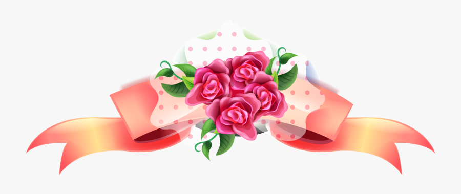 Cartoon Hand Painted Rose Bow, Transparent Clipart