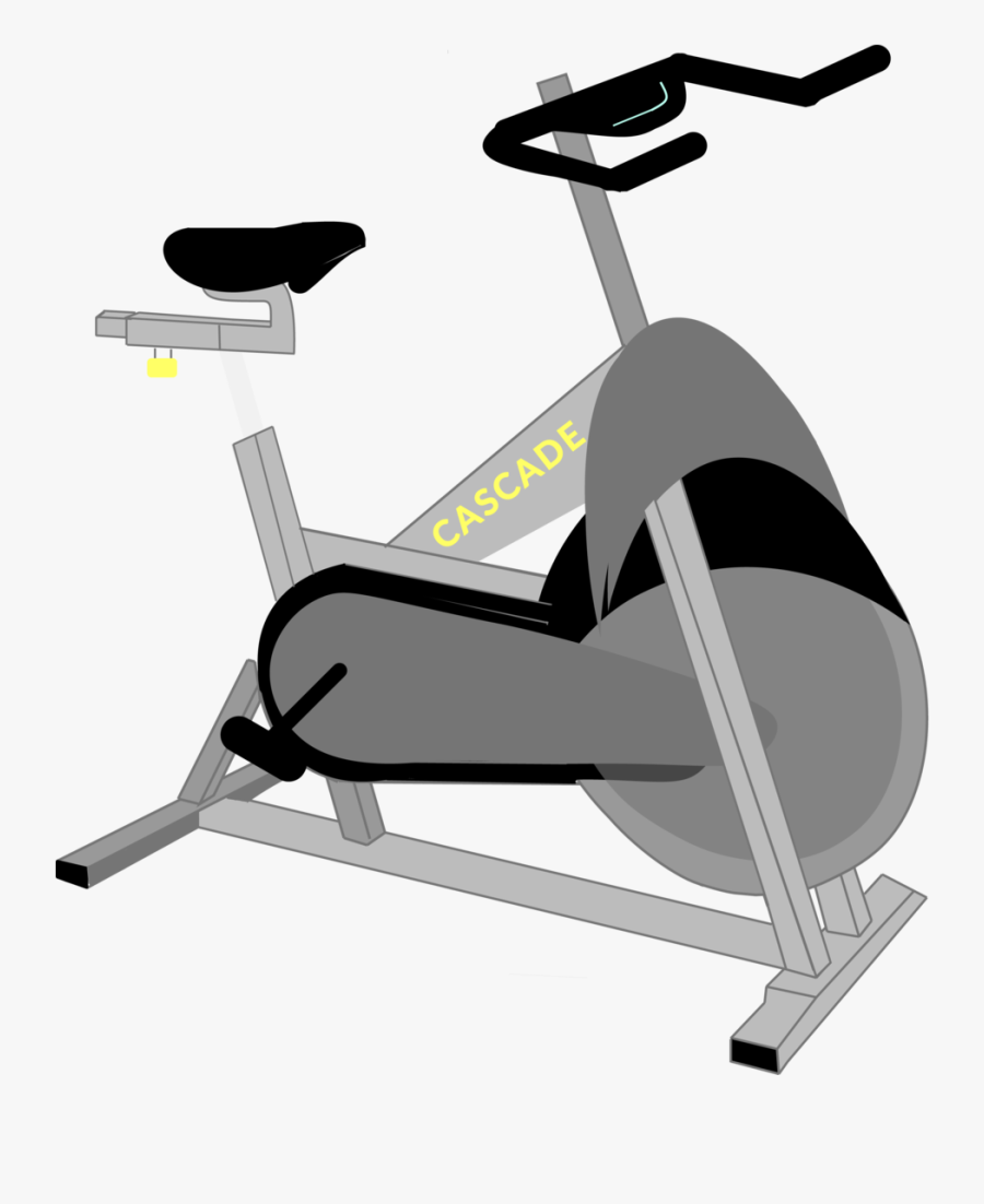Cycling Clipart Spinning Class - Exercise Bike Png Cartoon, Transparent Clipart