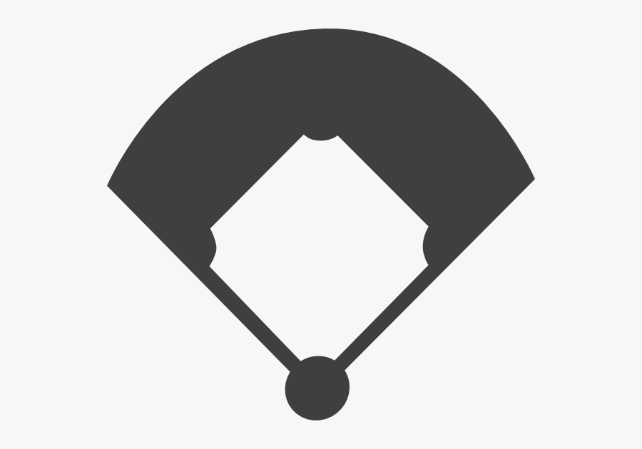 Baseball Base Clipart Picture Library - Black And White Baseball Diamond Vector, Transparent Clipart