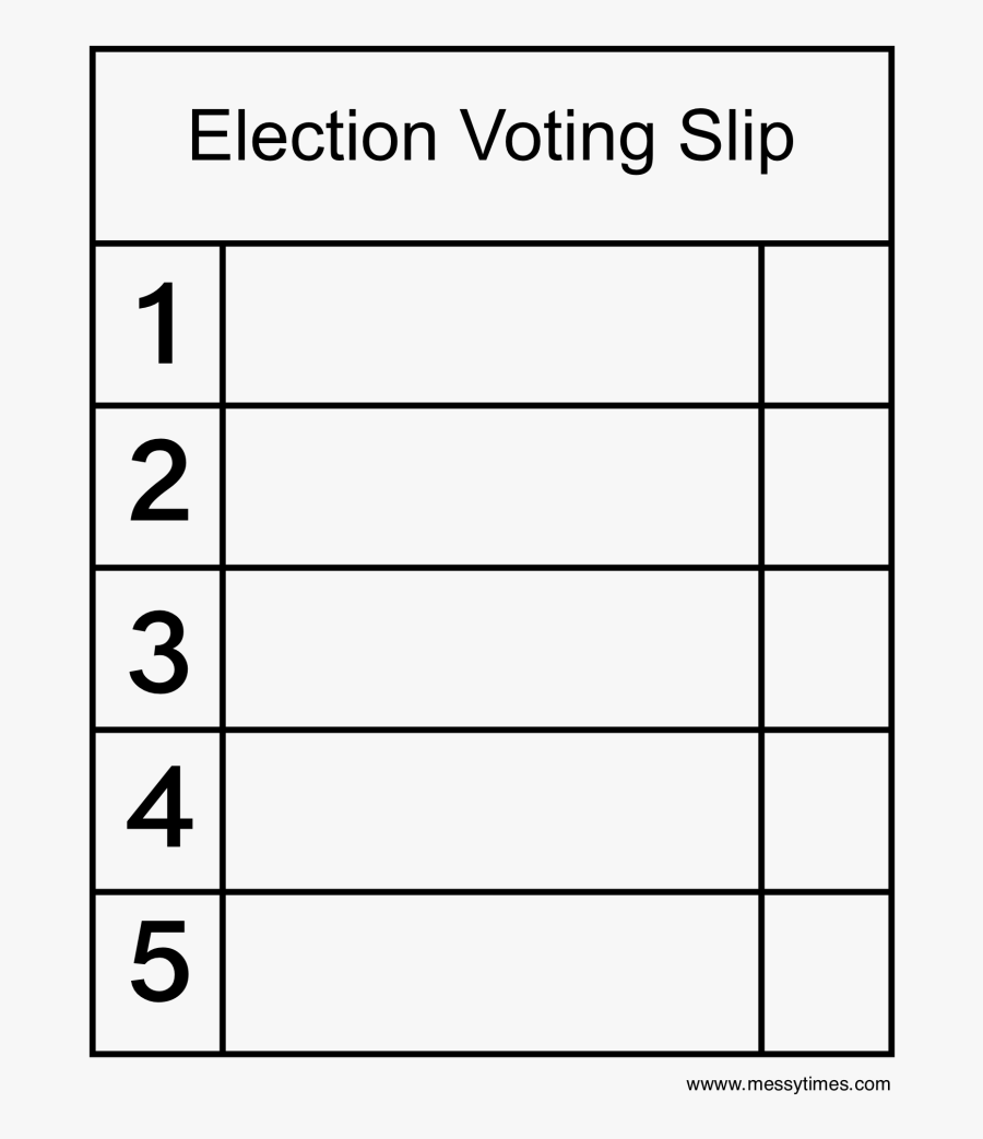 Simple Voting Success Printable Ballot Template Word Free Free Transparent Clipart Clipartkey