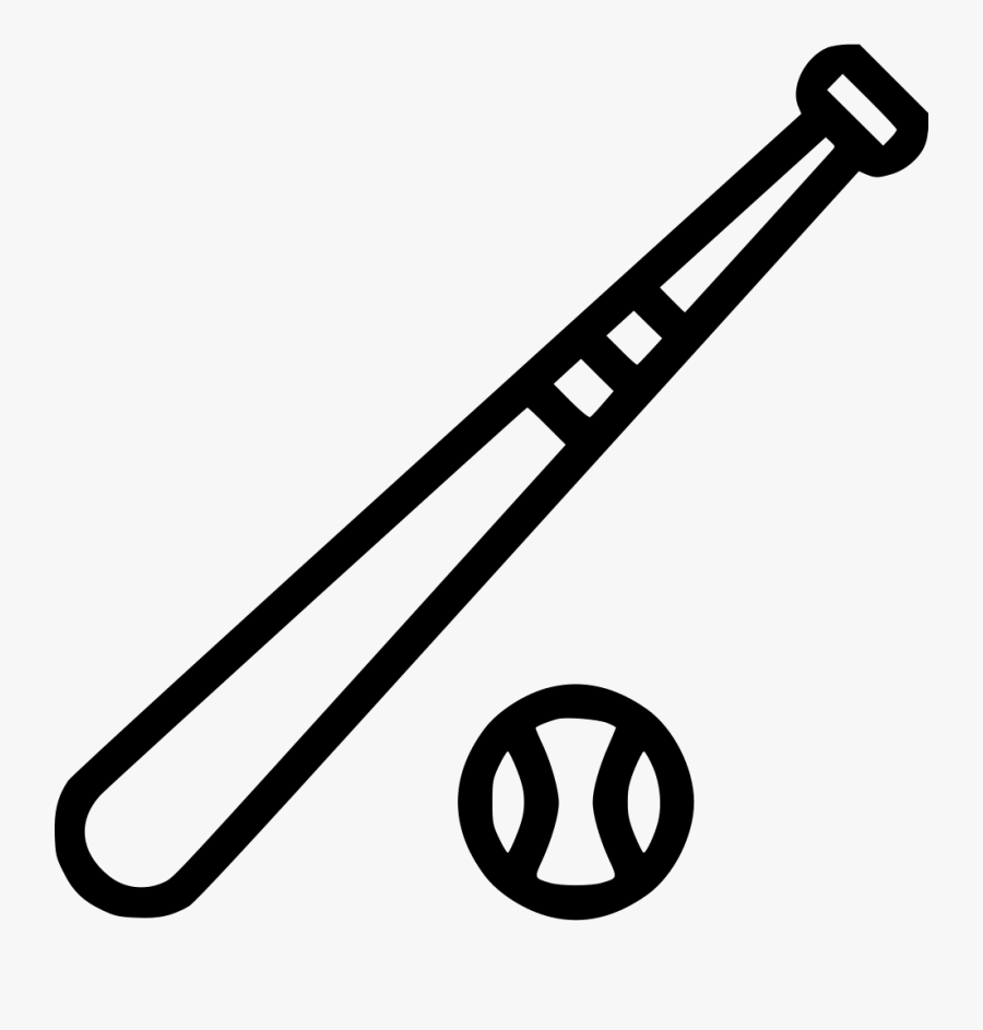 Baseball Play Svg Png Icon Free Download - Baseball Bat And Ball Icon, Transparent Clipart